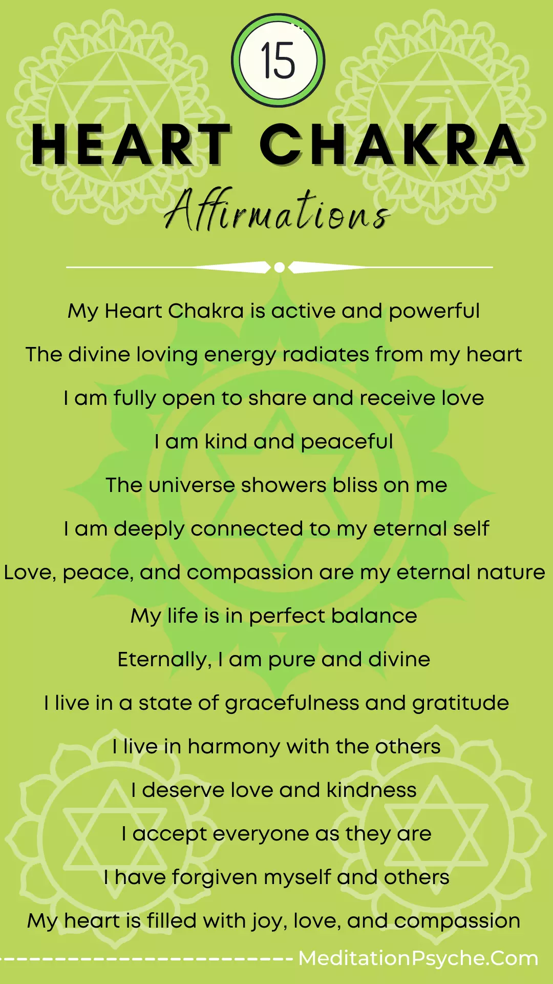 15 Powerful Heart Chakra Affirmations