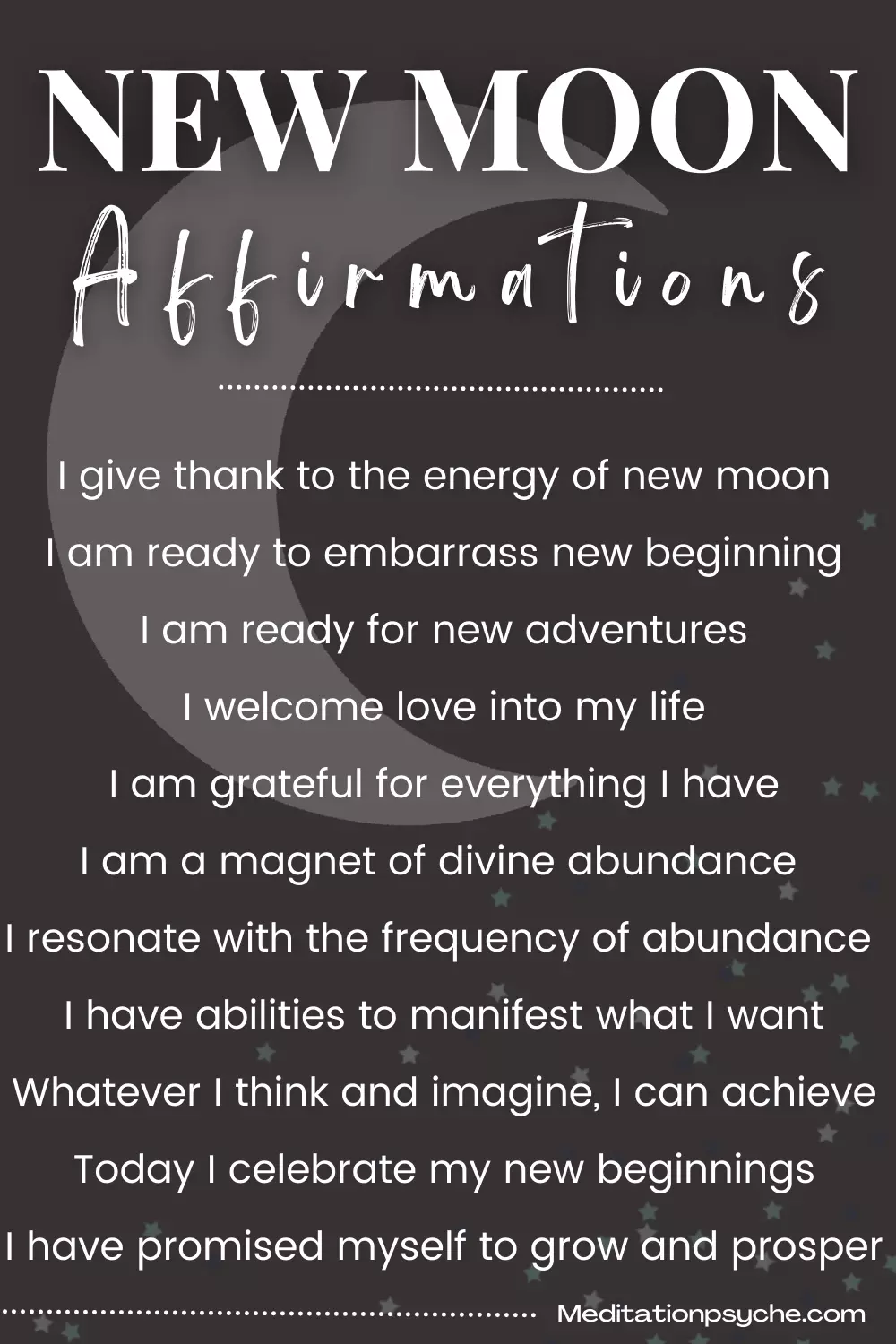 77 New Moon Affirmations For February 2024